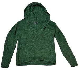 Royal Robbins Women's Small Tula Sweater Hoodie Pullover Green Textured Knit